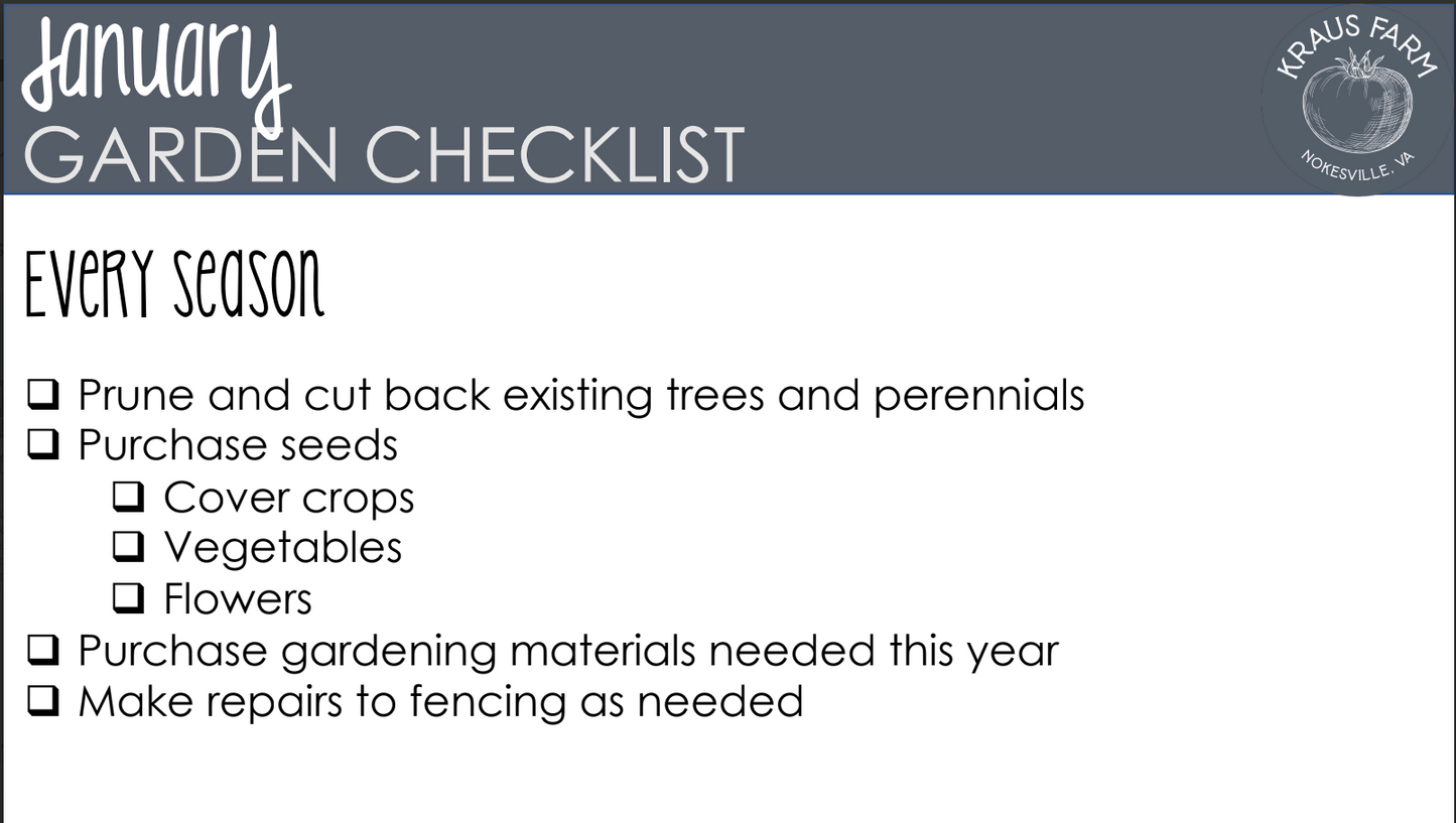 VIRTUAL Garden Planning Workshop (March Dates)